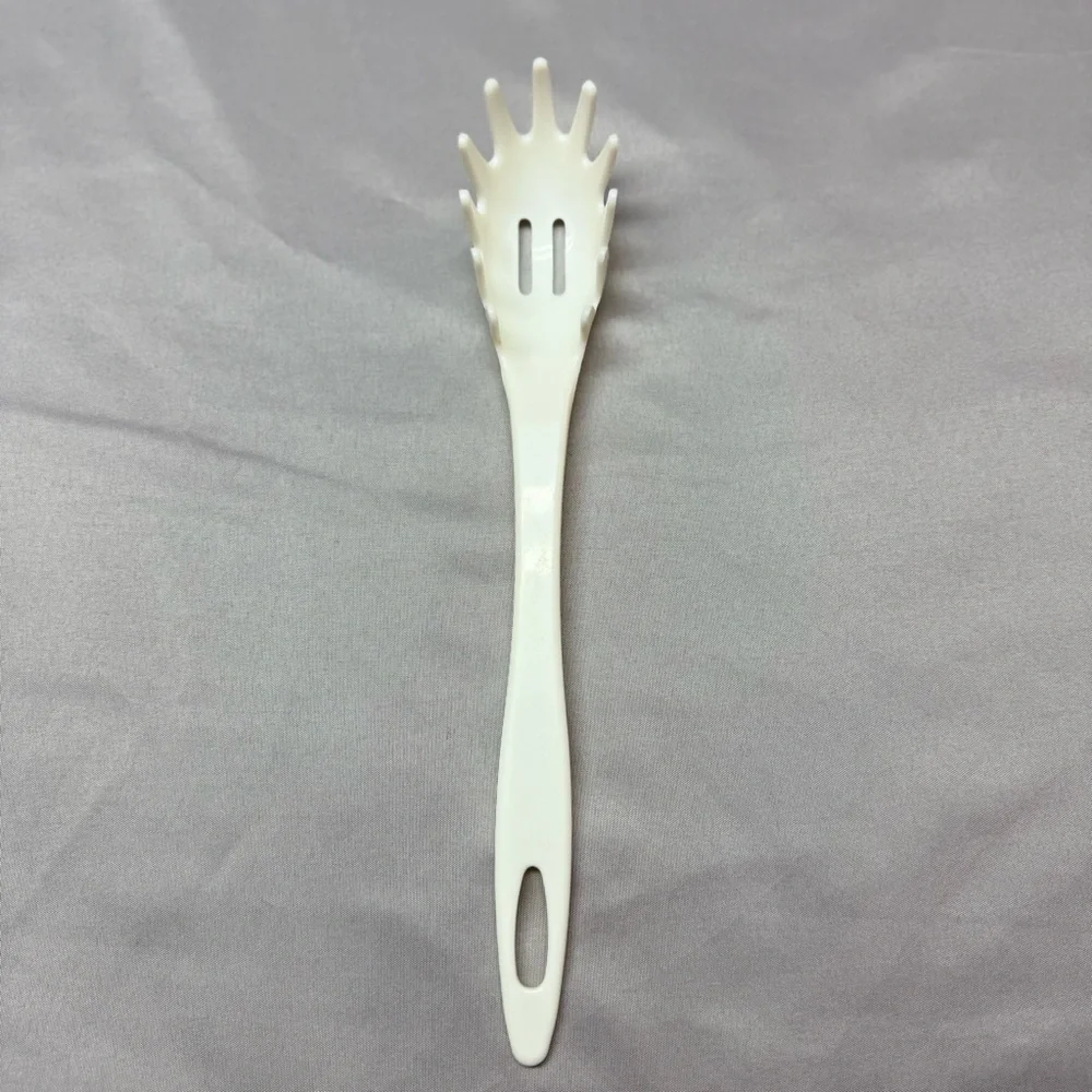 Vintage 1993 Popeil Pasta Products White Spaghetti Server Spoon Fork Tool Korea